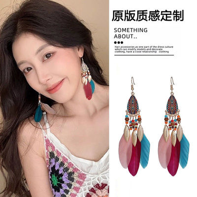 手作复古波西米亚民族风耳环女