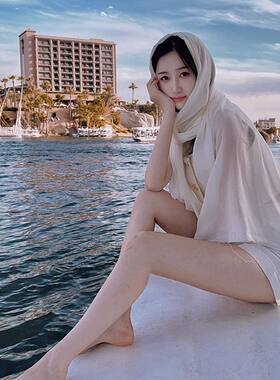 夏季纯色民族风女优质棉麻围巾