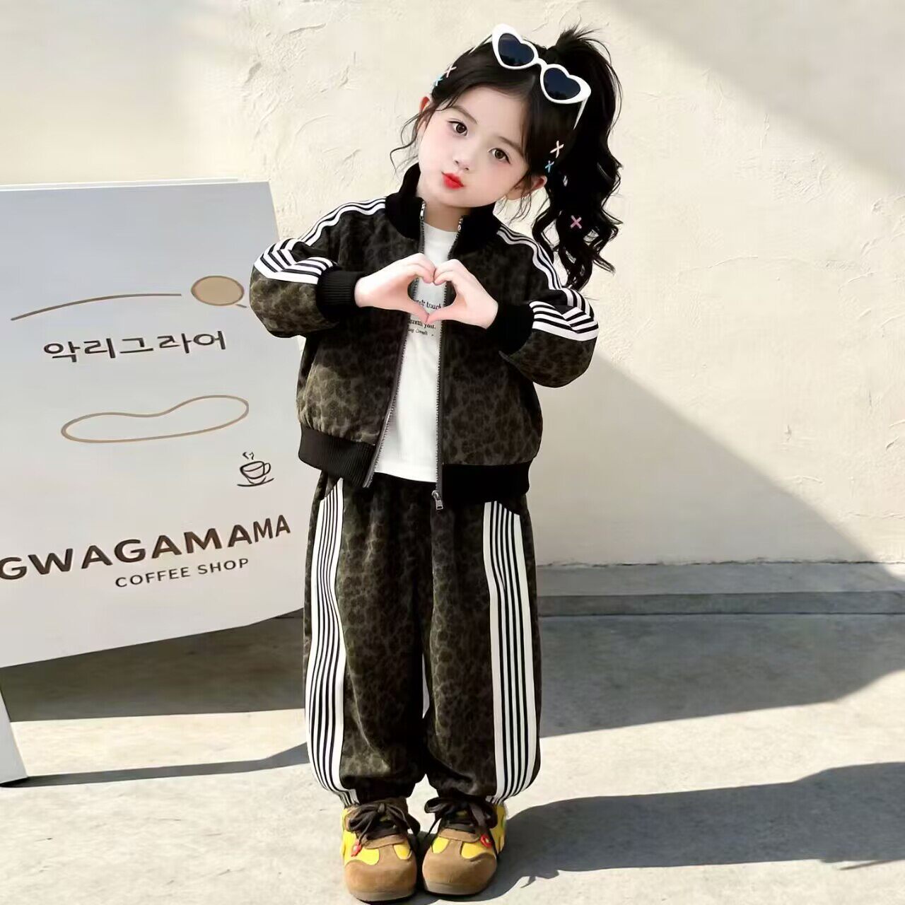 女童秋款套装休闲衣服运动两件套