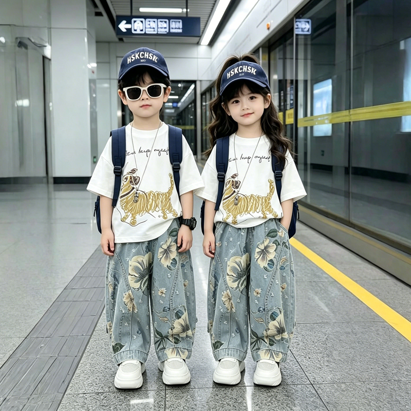 女童夏款T恤两件套潮童