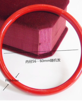 欧美风玻璃鲜艳大红色手环