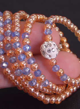 民族风镶钻情侣水晶手链