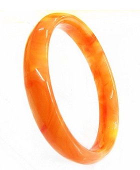 玻璃云南黄龙玉飘花扁条手镯