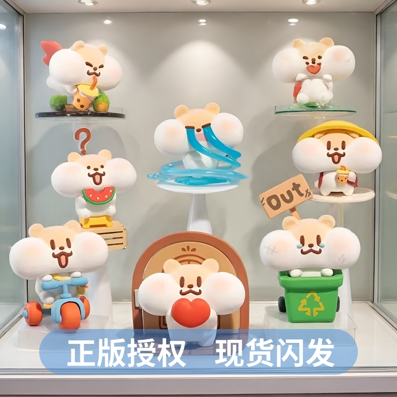 【现货正版】PLZDOT奶茶鼠盲盒定格瞬间MINI植绒迷你周边礼物摆件图片