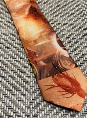 复古印花领带男商务轻奢百搭手打领带配饰