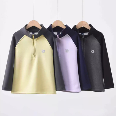 儿童卫衣半拉链绒衫加厚内搭神器