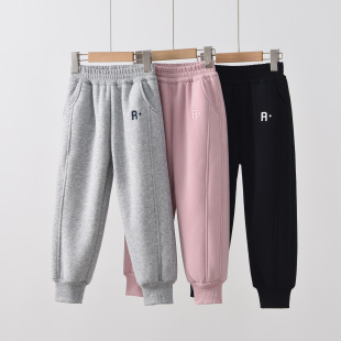 120-170大童羊羔绒裤子一体绒男童女童长裤加绒加厚一条过冬卫裤