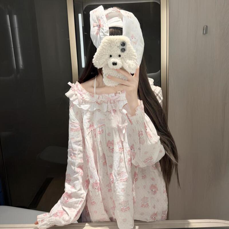 美乐蒂萌系春秋宿舍睡衣套装