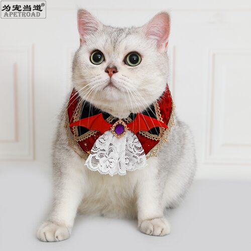 宠物帽子复活节猫咪狗狗头套可爱兔耳朵变装帽万圣节围兜假领拍照