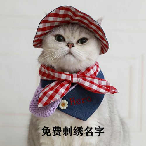 太阳帽宠物狗狗猫咪帽子露耳朵遮阳防晒太阳帽博美柯基泰迪小型犬