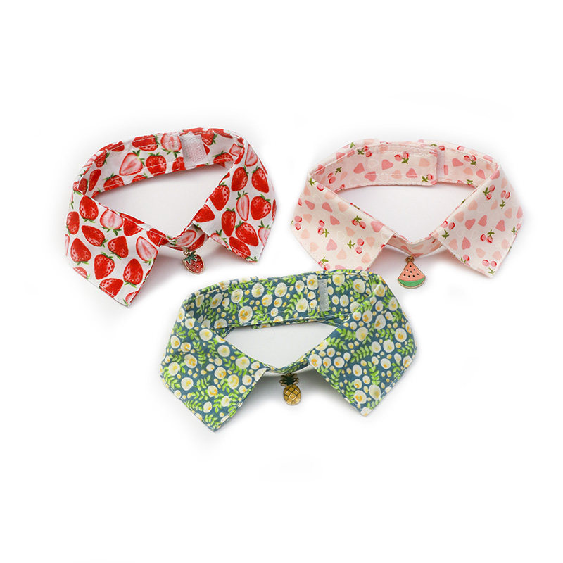 夏日薄款水果宠物猫咪领结手工项圈领带蝴蝶结狗狗节日围巾饰品