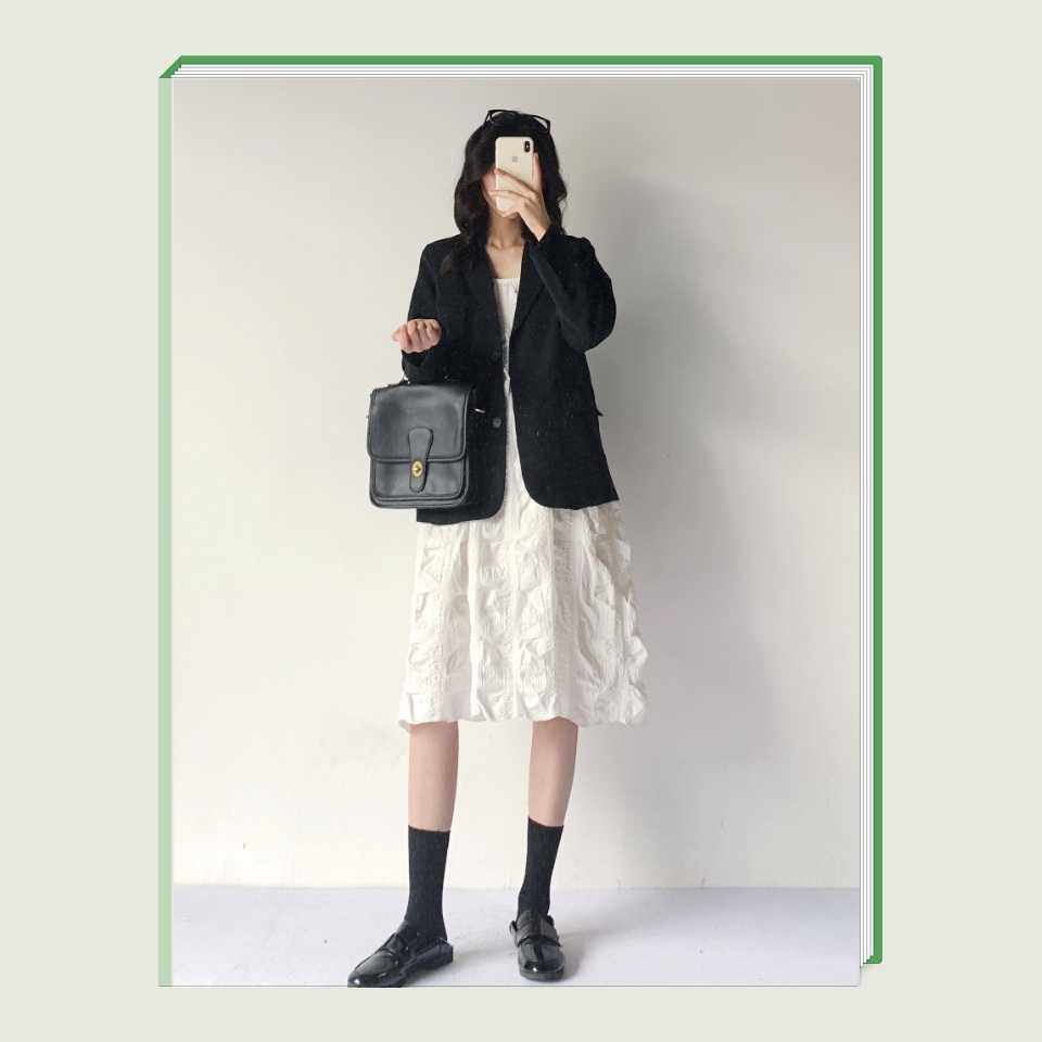 云卷裙 罗格西装。新款设计感吊带裙清爽小俏皮 黑色西装简约大牌|msdalam kategori Butik wanita / wanita, saman - dari Buy2taobao.com untuk memberikan perkhidmatan ejen Taobao profesional membeli