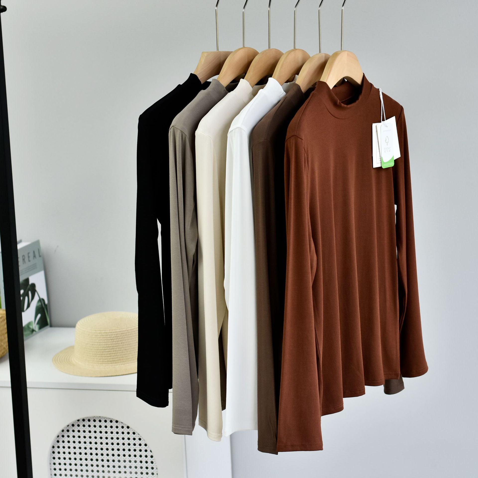 【中领非常衫】秋冬女装精品新优可丝中领支密女装非常打底衫