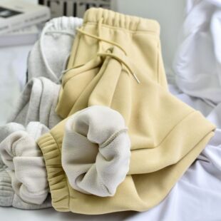 宽松束口运动卫裤 700克特厚男女同款 大师裤 冬季 子 休闲裤