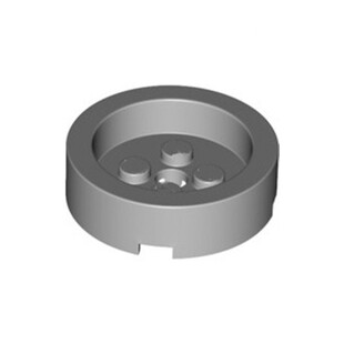 MOC积木兼容乐高68325 国产积木4x4圆砖带孔拼装轮子眼眶小黄人