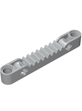 兼容乐高87761国产积木小颗粒1x7带轴栓孔齿轮条架moc拼装零散件