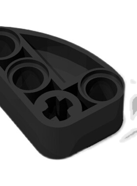 兼容乐高71708国产积木零配件（6326047）黑色 2X3厚轴栓弯孔臂