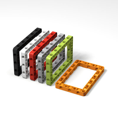 兼容乐高39794国产积木小颗粒积木7x11孔臂圈梁方框 moc零散配件