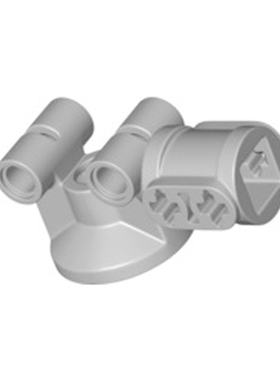 兼容乐高69636可配92909国产积木零件 驱动转向轮毂支架悬挂 浅灰