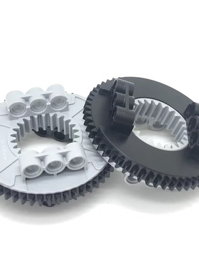 兼容乐高48168 48452cx1 50163国产积木科技配件内外齿旋转平台