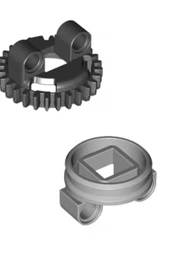 国产积木兼容乐高 科技机械配件 99009/99010 28齿轮旋转平台