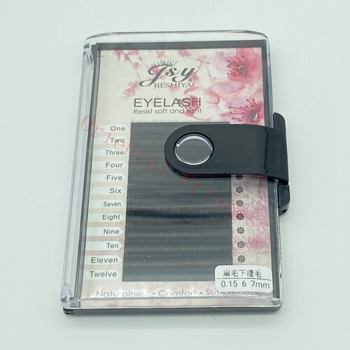 扁毛下睫毛嫁接睫毛单根超软毛假睫毛日式双毛尖超自然美睫店专用