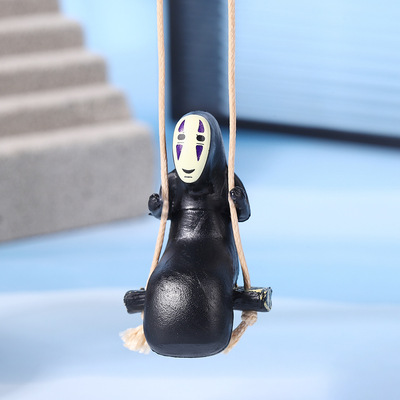 可爱无脸男荡秋千带绳挂件