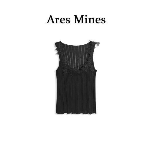 【盛朗熙Ares Mines】蕾丝梦境 精致优雅质感蕾丝边设针织背心夏