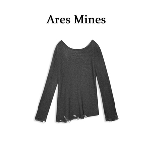 针织衫 上衣 慵懒清透凉感镂空长袖 慵懒絮语 盛朗熙Ares Mines