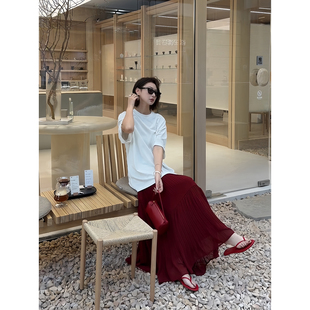 极简叙事 Mines 基础款 卷边袖 大T 纯色圆领宽松短袖 盛朗熙Ares