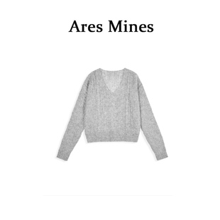 【盛朗熙Ares Mines】杨花柳絮 法式慵懒风气质镂空软糯针织毛衣