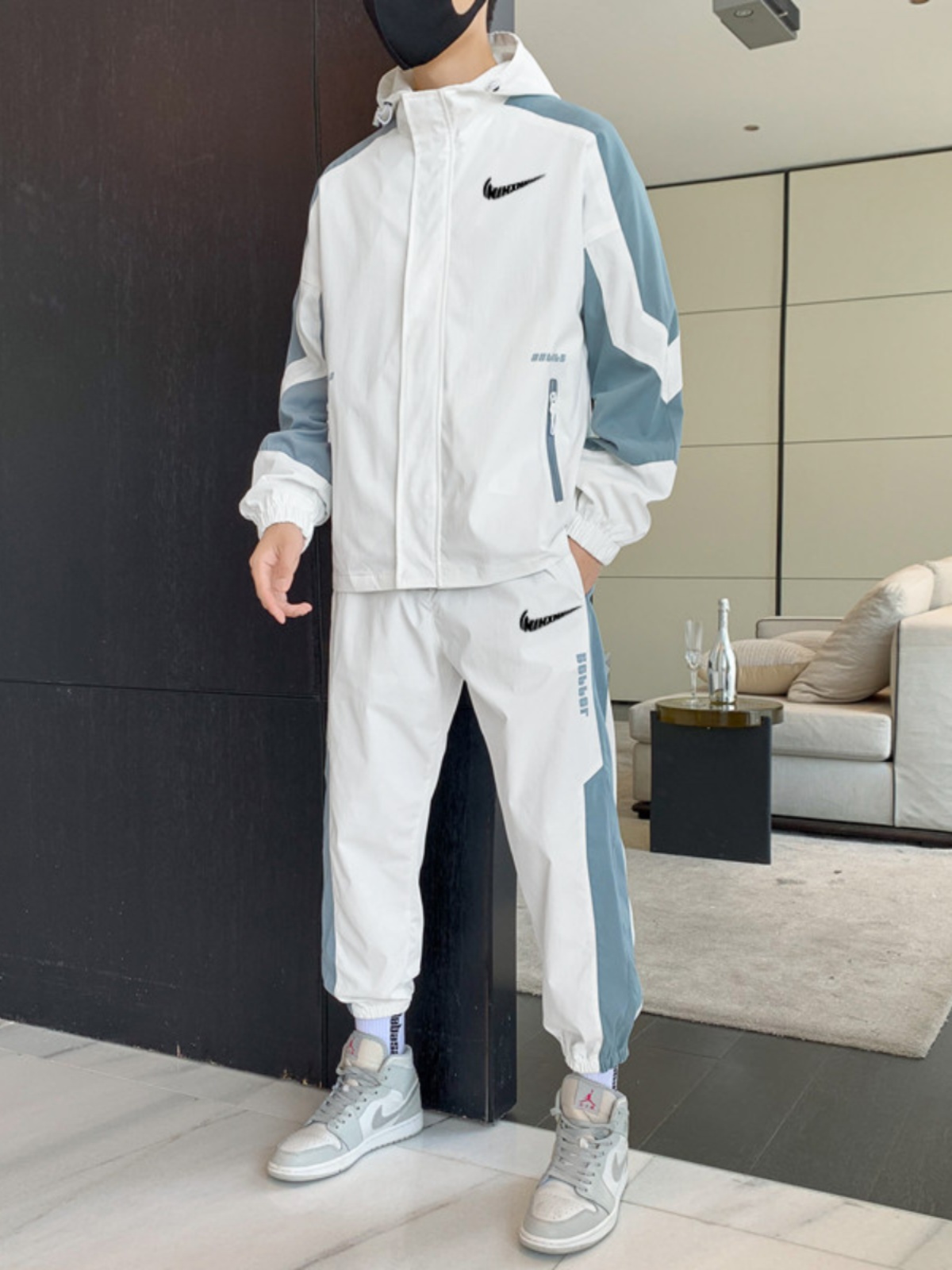 耐克顿2024春秋季新款男士运动套装韩版夹克青年潮流款休闲两件套