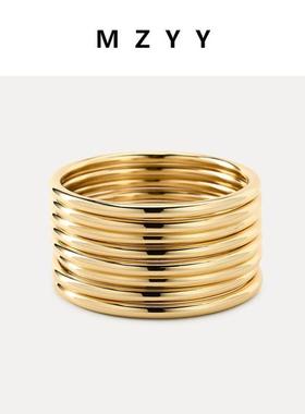 MZYY   25年新款金色质感素圈手镯