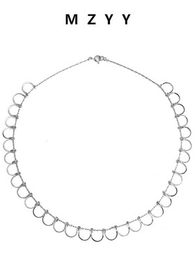 简约极简小圈COS风格锁骨项链