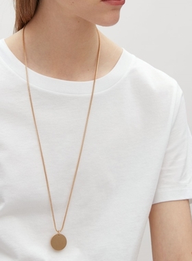 COS极简约设计师拉丝INS长毛衣链