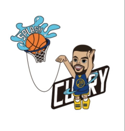 全新正品 王牌化身库里徽章定制周边 NBA篮球星curry胸针摆件收藏