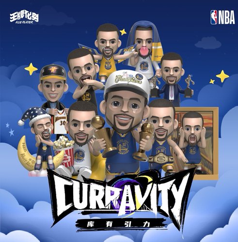 王牌化身NBA库里盲盒手办 库有引力个人系列NBA萌神公仔礼物正版