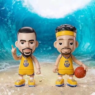 王牌化身库里汤普森NBA官网正品 勇士队水花兄弟手办收藏送礼 授权