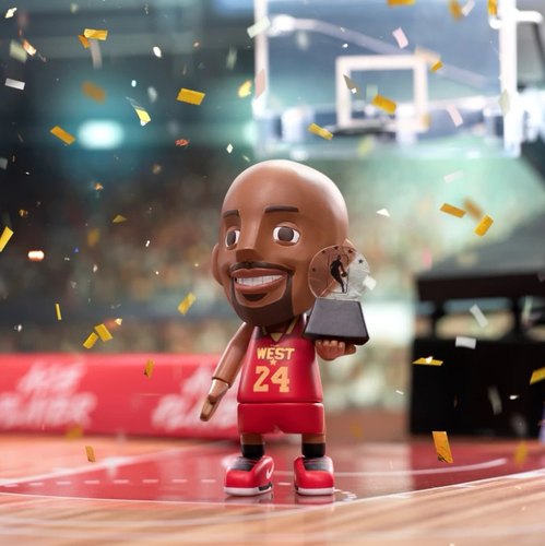 王牌化身科比全明星MVP黑曼巴潮玩手办公仔摆件收藏官网正品送礼