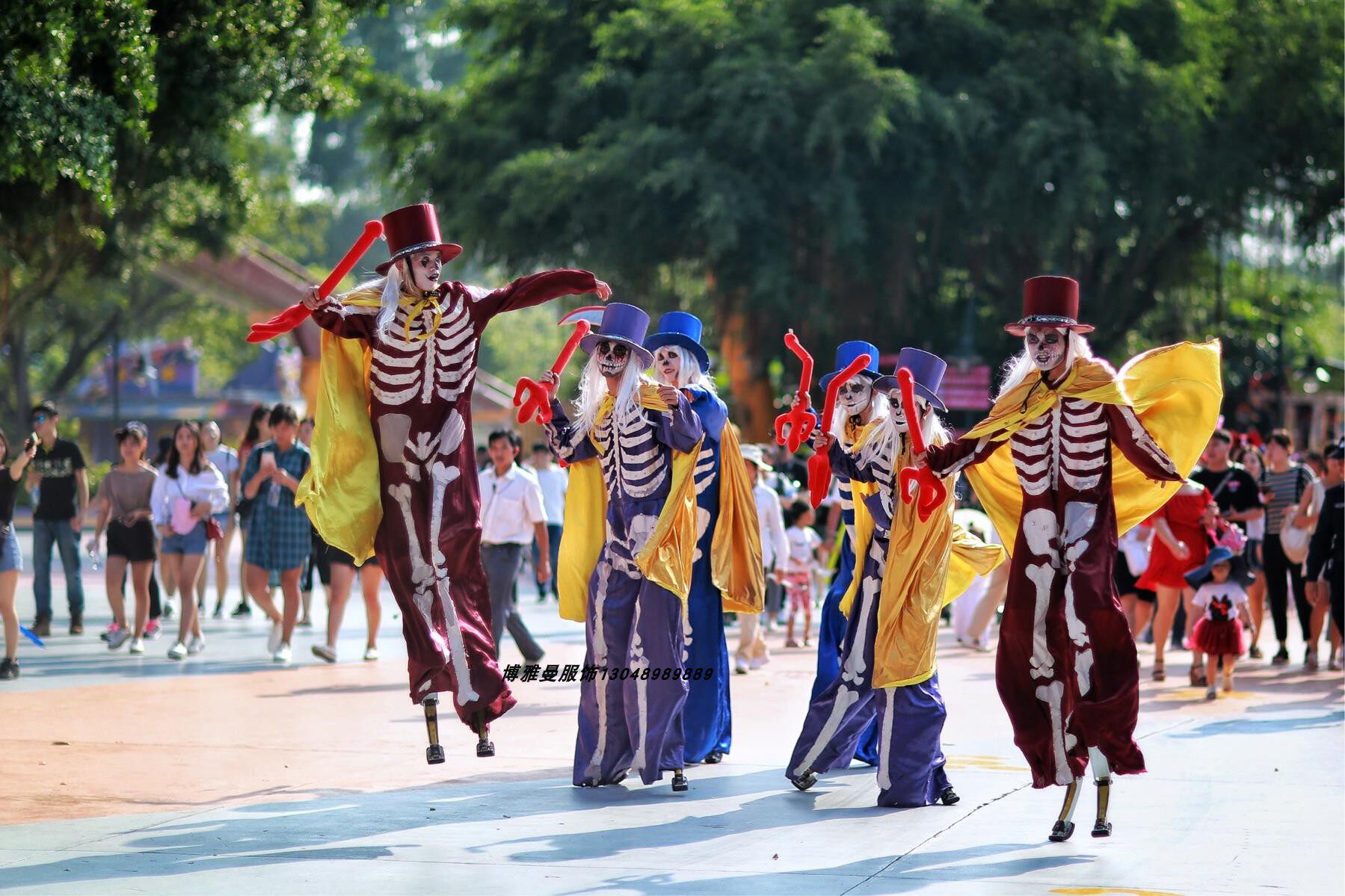 新款万圣节巡游服装景区乐园商场巡游服装派对巡游海洋威尼斯服装