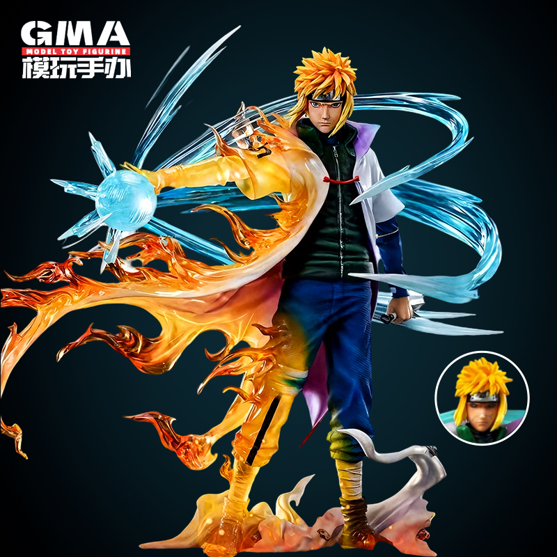 【现货】火影忍者手办波风水门可发光动漫系列周边模型生日礼物