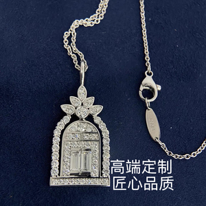 春夏轻奢大牌城堡幸福之门项链女
