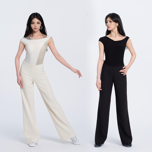 未午拉丁舞服女成人教师训练2025新款夏季光影格调练功服裤子套装