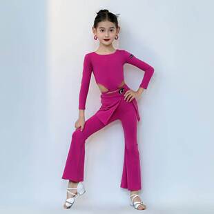 CD卡门拉丁舞服2026春夏新款女童练功服演出舞蹈运动服瑜伽服套装