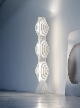 网红光影艺术白色落地灯后现代简约售楼处客厅卧室展厅样板间立灯