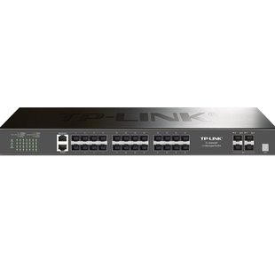 普联TP-LINK TL-SH6428F 三层网管光纤交换机4万兆SFP+光口24千兆SFP堆叠VLAN生成树DHCP服务器QoS核心汇聚层