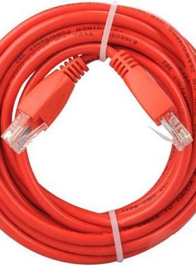 PowerSync/包尔星克UTP5-05超五类网线高速以太网络连接线5米红色