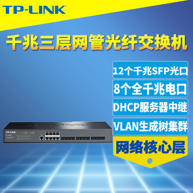 全千兆汇聚监控服务器光纤交换机