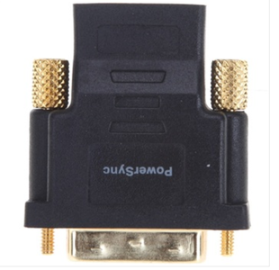 PowerSync/包尔星克 DVI转HDMI转接头DVI公高清母头转换器镀金头