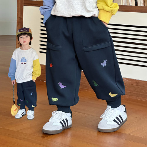 男童春季新款运动束脚卫裤长裤